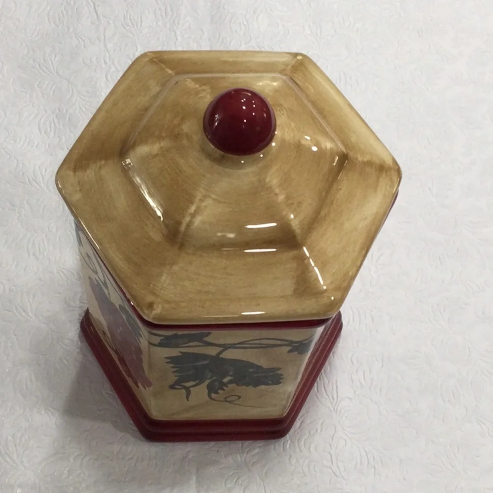 Handmade for Nonni's Grape Vine Vintage Cookie Jar